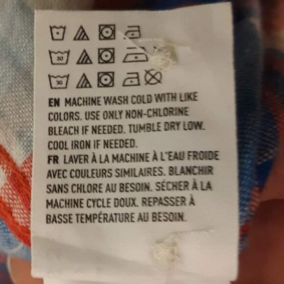 American Eagle Mens Seriously Soft Linen Blend Plaid Button Down Shirt Large - Picture 5 of 6